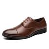 Spring and Autumn Lace-Up Business Leather Shoes Large Size Dress Leather Shoes Professional Office Black Oxford Leather Shoes Men