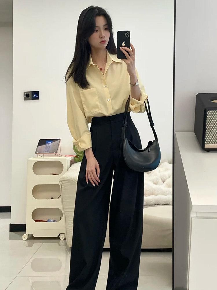 2025 Korean Style Chic Two-Piece Commuting Set - Age-Reducing Early Autumn Outfit