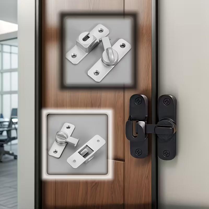 90/180 Degree Flip Door Lock Home Security Sliding Door Latch Small Gate Latches Hardware Anti-theft Lock Zinc Alloy Door Bolts