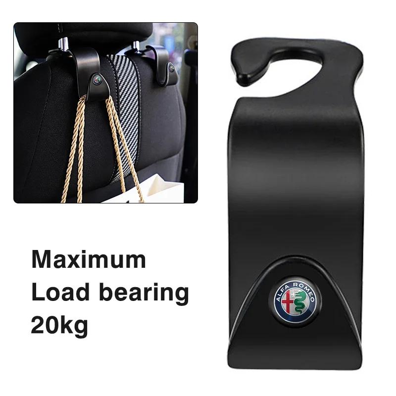ABS Car Styling Seat Back Hooks Accessories for Alfa Romeo Giulietta GT 159 147 156 Mito Brera Giulia F1 Stelvio Volante Stelvio def789