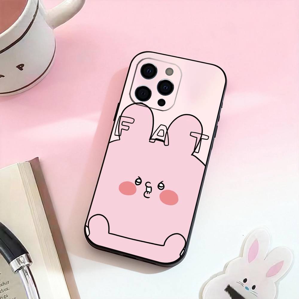 CUTE A-Asamimichan   Phone Case For iPhone 17,16,15,14,13,12,11 Plus,Pro Max,Soft Silicone Black Cover