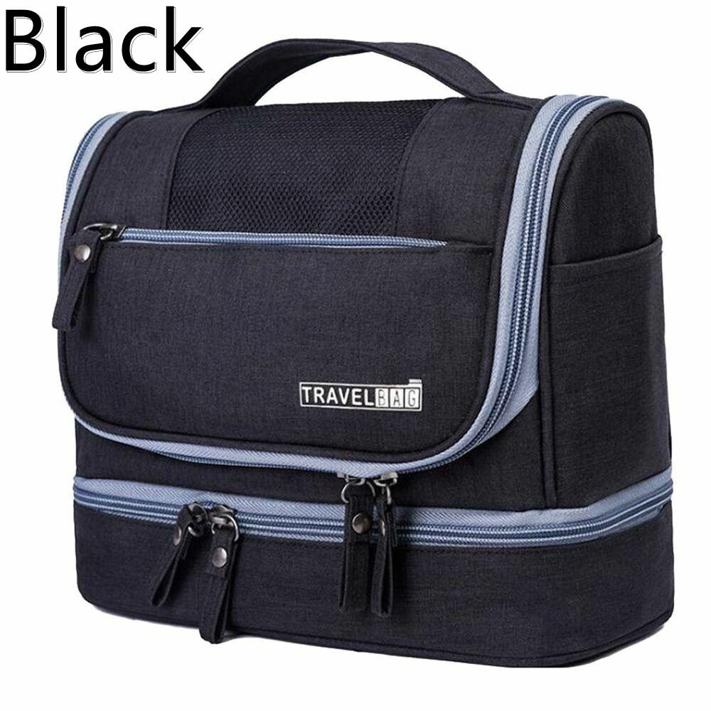 Trousse de toilette pliable avec crochet de suspension Imperméable pour femmes Sac de rangement cosmétique de salle de bain Grande capacité Étui à maquillage de voyage pour hommes