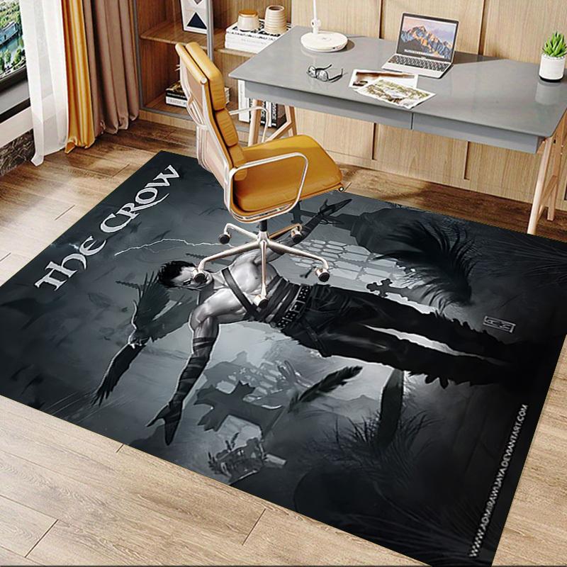 1pc The Crow Carpet, Office Rug Outdoor Mat Home Decor Area Carpet Festival
