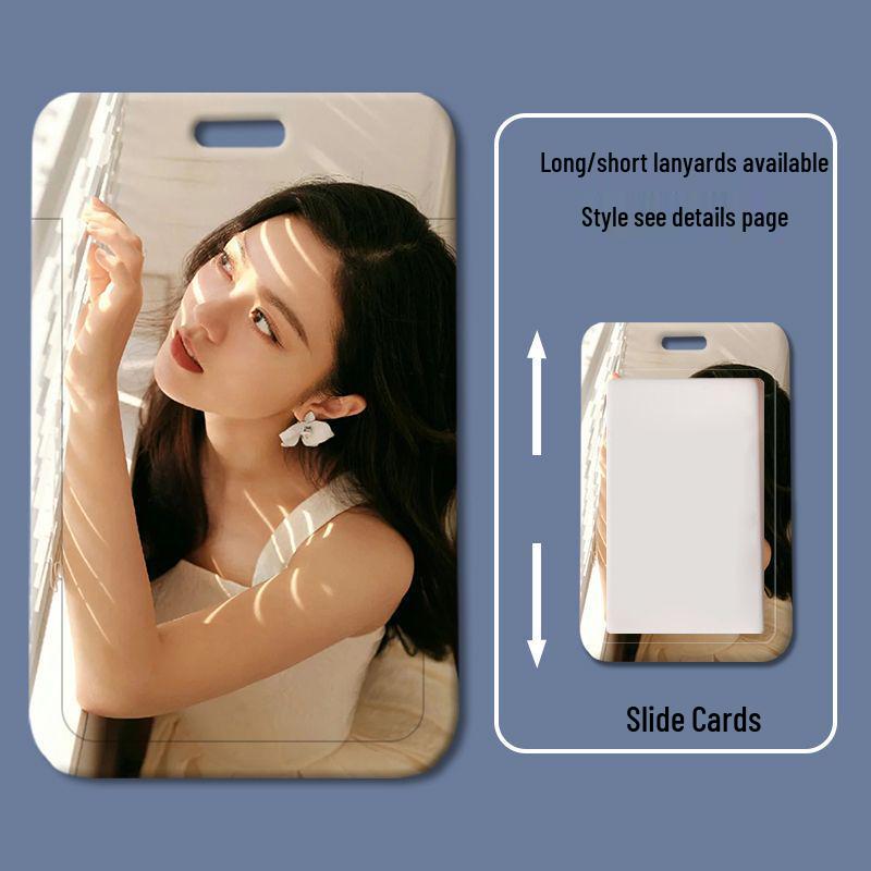 Zhao Jinmai Sliding Plastic Card Holder for Student ID, Meal, Badge, Work, and Access Cards