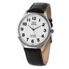 Montre Homme - Q&Q - Superior - Cuir Noir 20mm - Boîtier Acier 40mm - Verre Saphir 5 ATM