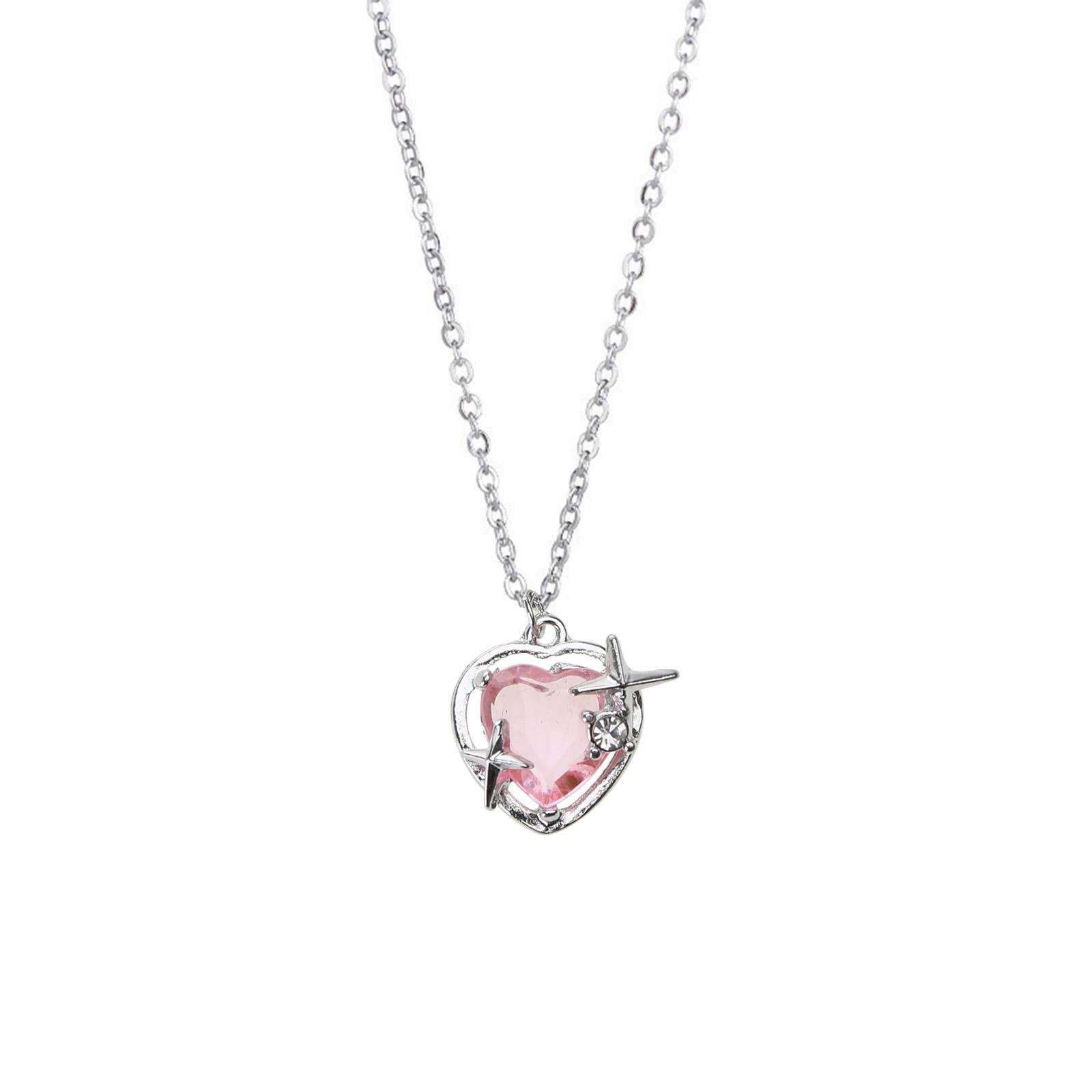Heart Necklaces Pendant Necklaces Women Choker Necklaces Alloy Material Heart Pendant Necklaces Jewelry Birthday Gifts 1