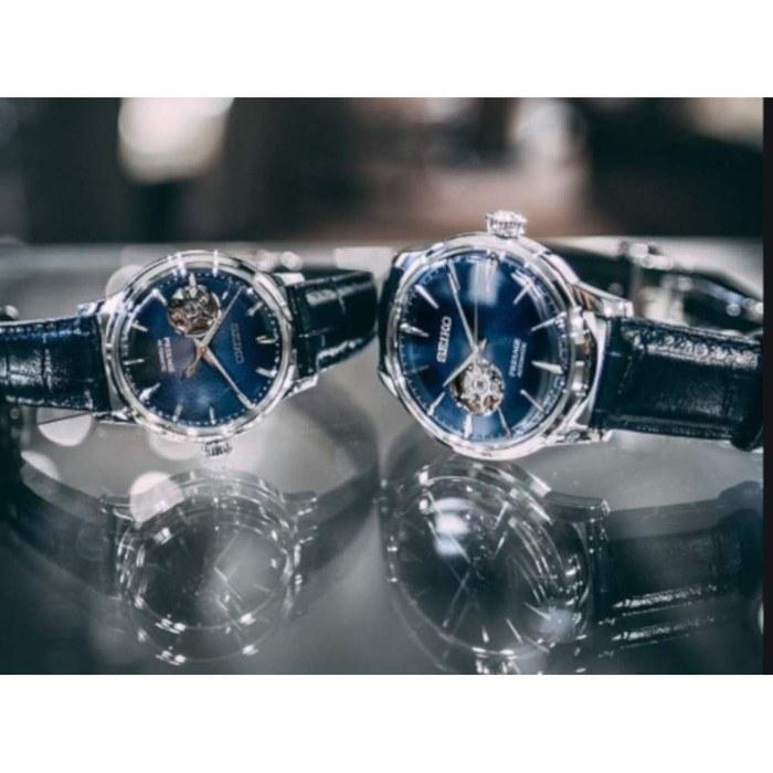 Seiko Presage Automatic Blue Dial Blue Leather Women's Watch SSA785J1, 41mm