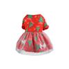 Beautiful Xmas Tree Pattern Eye-catching Pet Clothing Christmas Festival Skirt for Winter