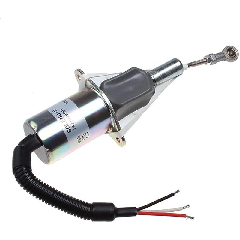 1821019C91 Fuel Shut Off Solenoid 12V for Navistar Engine Fuel Injection Control Shut Down Solenoid Valve Assembly