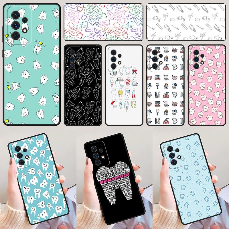Dental Definitions Tooth Phone Case For Samsung Galaxy A42 A31 A40 A51 A71 A32 A80 A91 A52 A72 A20e A21S A50 A70 A11 A12 Cover
