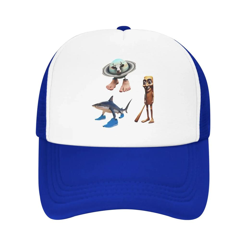 Italienische Brainrot Charakterkombinationen 1 Tung Tung Hai Sommer Netz Baseballkappen Damen Herren Strandfischerhut Trucker Cap