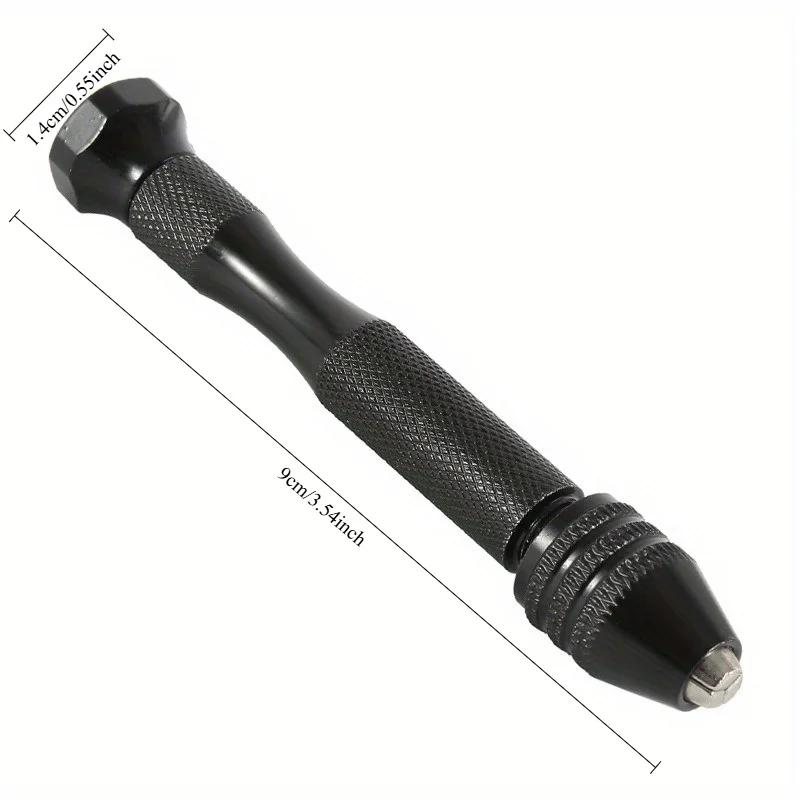 0.3-3.4mm Black Punching Tool 10pc Twist Drill Manual Set for Playing Amber Thousand Eyed Diamond Bodhi Walnuts.