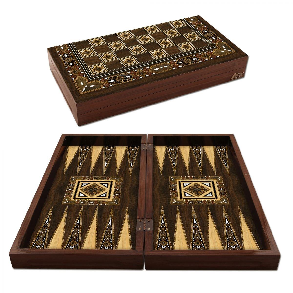 

Star Antique Mosaic Backgammon Set