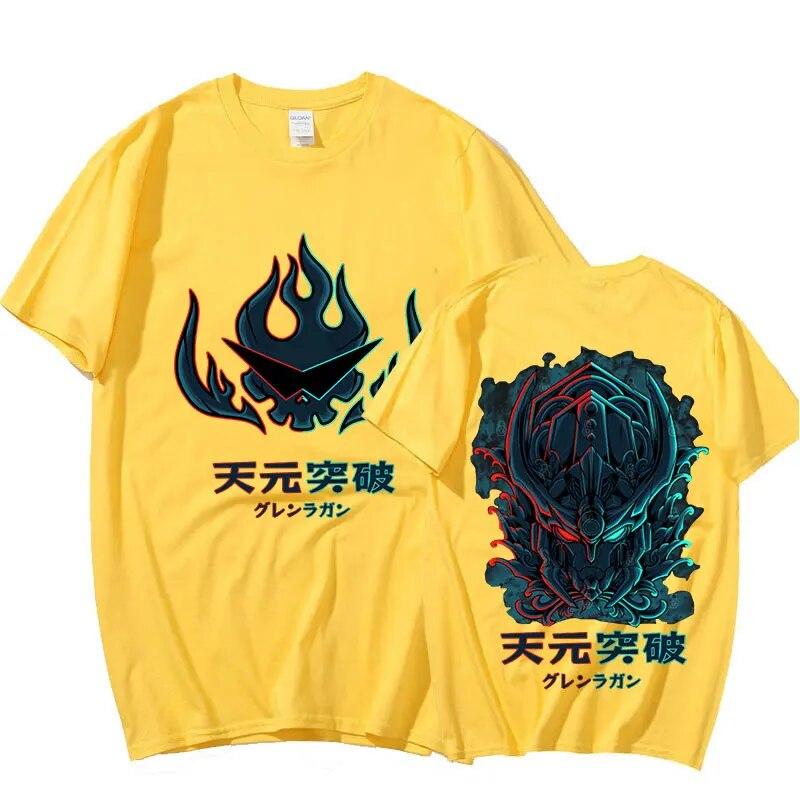 Anime Tengen Toppa Gurren Lagann Tričko Dámské Unisex Unisexga Trička s krátkým rukávem Hip Hop Streetwear Oversized Unisex Tričko