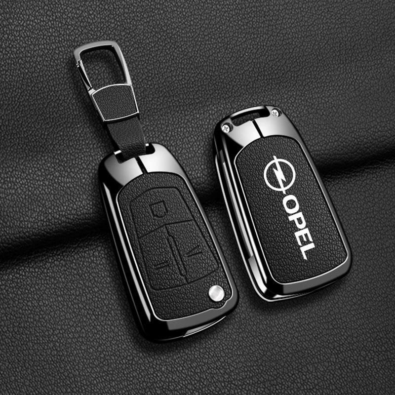 Kovové Kožené Ochranné Pouzdro na Klíčenku do Auta Pro Opel Vauxhall OPC ADAM Insignia Antara Corsa J D H Kadett GT Příslušenství