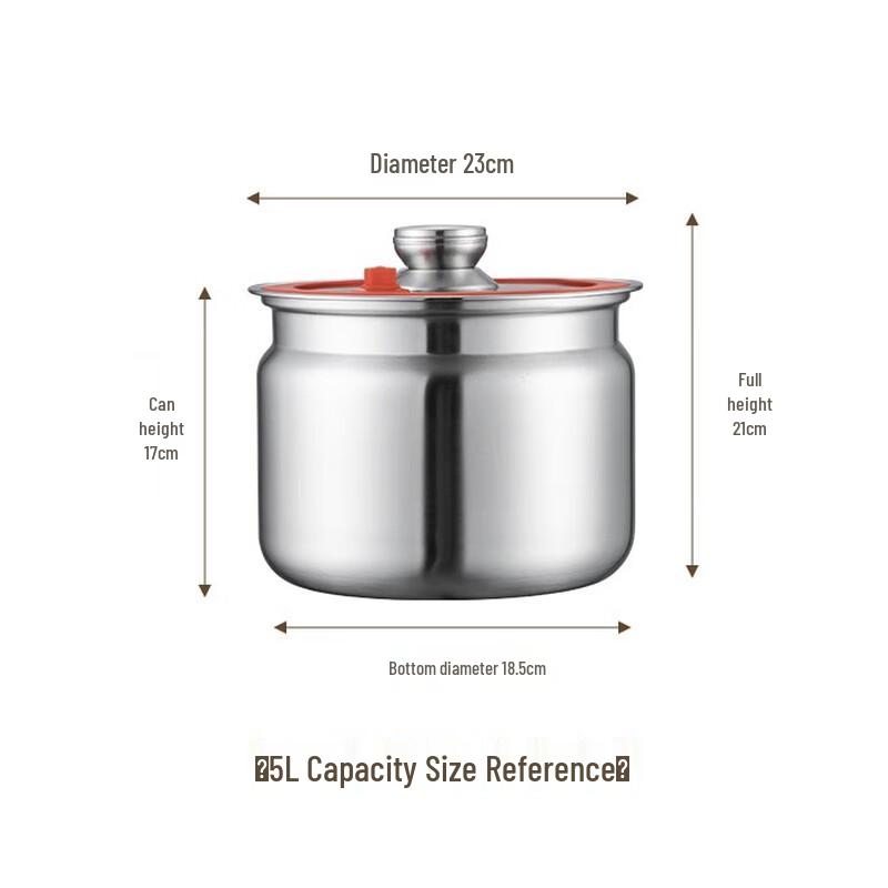 ZISIZ 5L Stainless Steel Sealed Rice & Food Storage Container