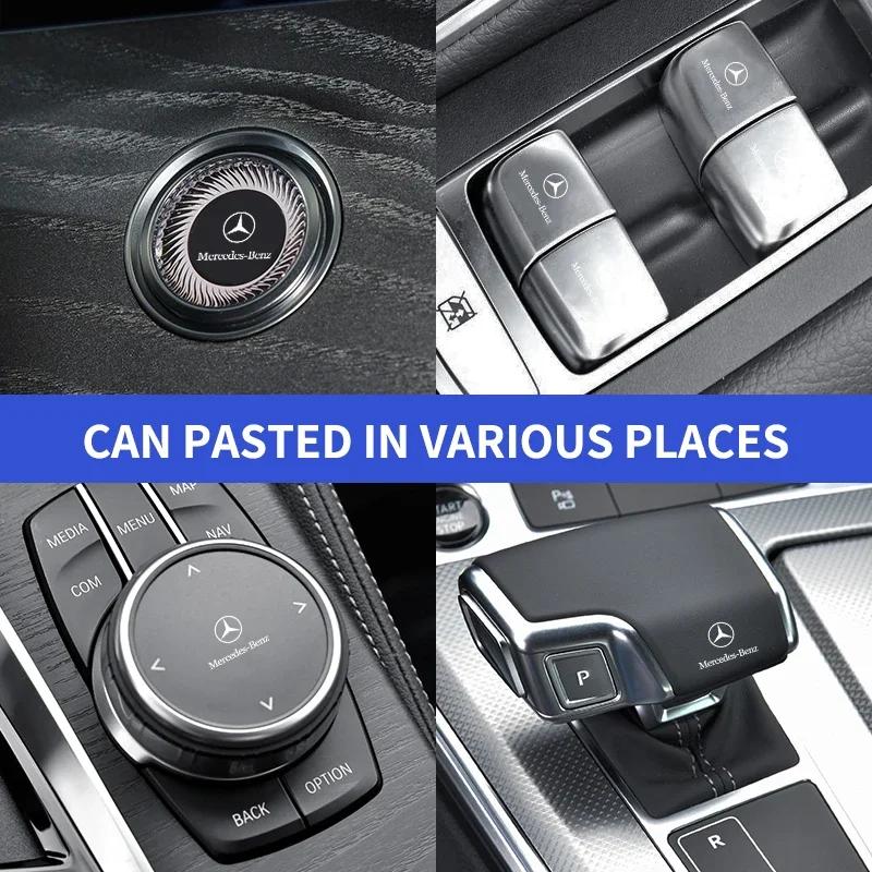 Car Sticker 1/2/5/10pcs Car Badges Auto Interior Decor Logo Stickers For Mercedes Benz AMG Class W205 W203 GLC GLK W206 W220 A18