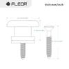 FLEOR 1 Pair of Mushroom Head Guitar Strap Locks Straplocks Buttons Gold/Chrome/Black Choose for Guitar Parts