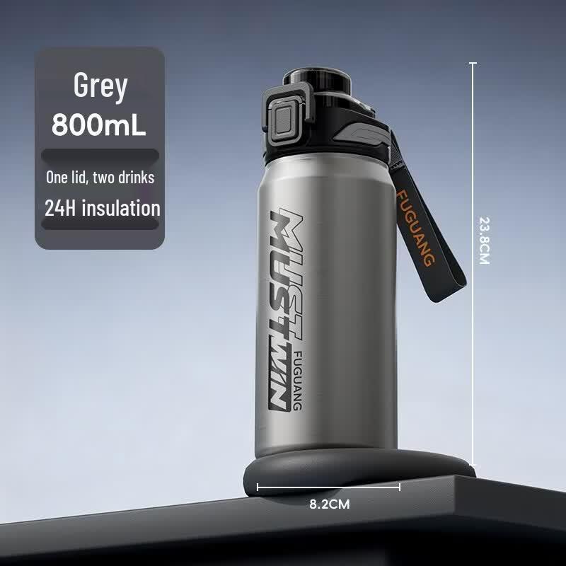 Fuguan 316 Stainless Steel Insulated Water Bottle with Straw