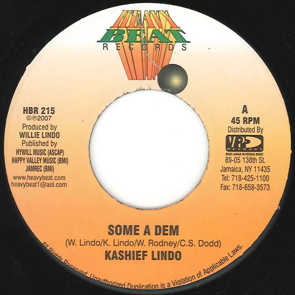 

7inch Record KASHIEF LINDO - Some A Dem HBR215 Heavy Beat Reco 2007 US Reggae, Ska & Dub Used