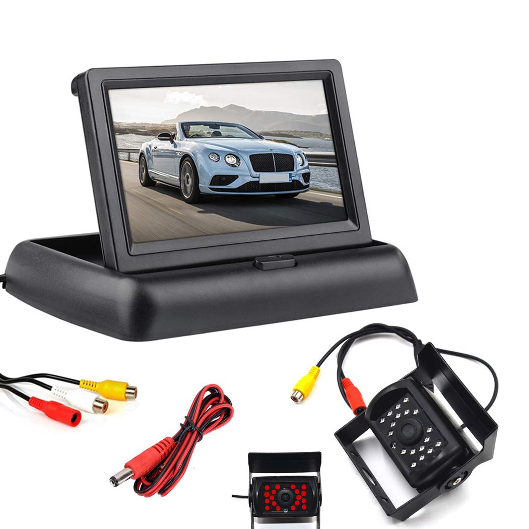 

24В Автомобильный HD TFT 18 ЖК-дисплей заднего вида с камерой заднего вида для и автобусов, 4,3-дюймовый экран, автомобили, такси, грузовики,