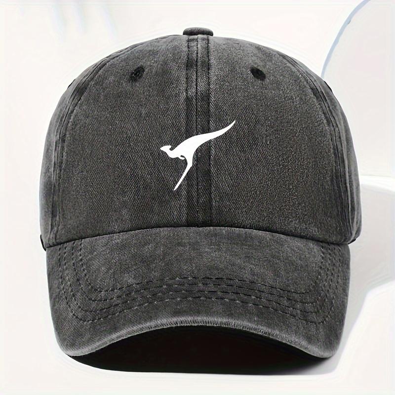 

Kangaroo Fashion Print Baseball Cap Retro Dad Hat Outdoor Leisure Adjustable чёрный