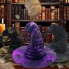 Halloween Cosplay Witch Wizard Hat with Tattered Hole Carnivals Party Headpieces Devil Hat Cosplay Tool for Adult Teen