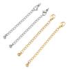 10pcs Stainless Steel Extension Chains with Lobster Clasps Necklace Tail Connector Link Chains DIY Bracelet Accessories Supplies