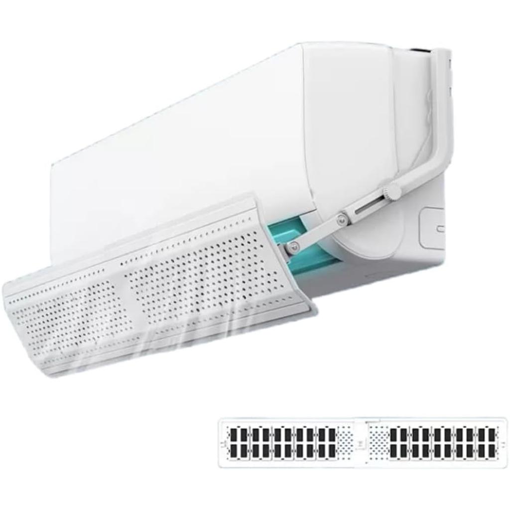 Home Use Air Conditioning Vent Deflector for Wall Mounted Units Adjustable Length and Angle Air Conditioner Windshield