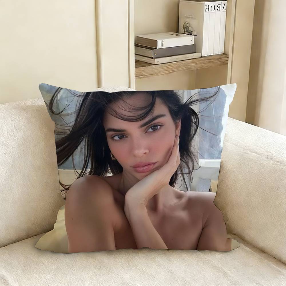KKendall JJenner Pillow Case Living Room Sofa Cushion Cover Suitable For Home Bedroom Room Decoration