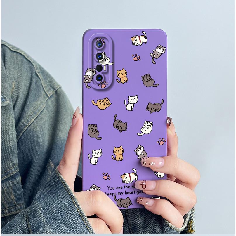 For OPPO Find X2 Neo / Reno3 Pro 5G Phone Case Cover CPH2009 Silicone Sweet Painted Cartoon Funda Lovely Printed Coque Casing
