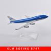 1/400 Scale 16cm  Boeing747 KLM Royal Dutch Airlines Aircraft Airplane Model Airplane Diecast Metal Planes