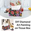 1 DIY Animal Pattern Round Set, Painting and Splicing 3D Wooden Tissue Box