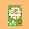 How To Draw Animals Book for Kids 32 Pages Drawing Coloring Book Complete Painting In 4 Simple Steps 96 Cute Animal Characters