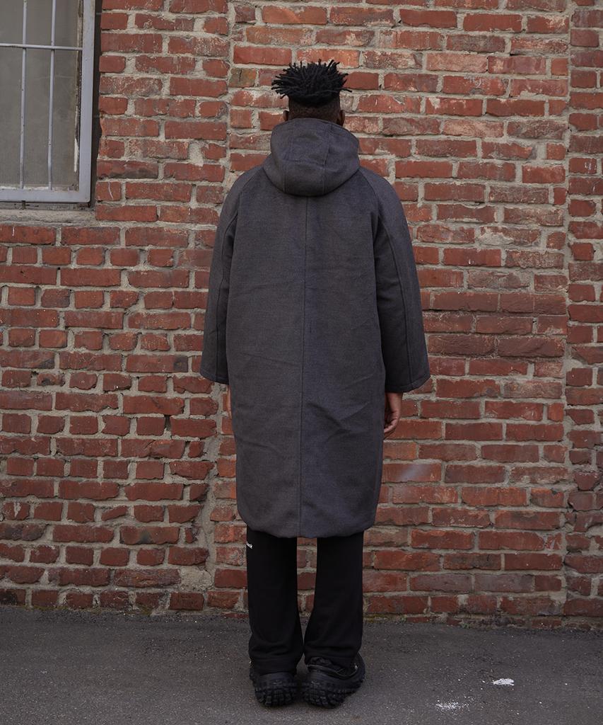 Zblack Oversized Duffle Coat Charcoal