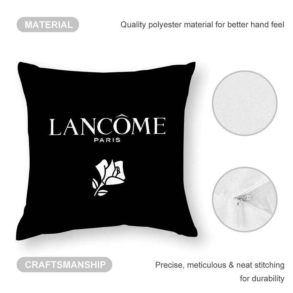 Fashion Pattern L-L-LancomeS Pillow Case Home Double-sided Printing Short Plush Colorfast Microfiber Cushion Cover