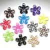 20 Pieces of 30mm Flower Shaped Sewing Rhinestone Scrapbook Suitable for Jewelry Making DIY Charming Clothing Decoration Flowers