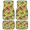 Pink Donuts Heavy Duty Rubber Floor Mats Set 4 PCS Car SUV Truck & Van-All Weather Protection Rugs