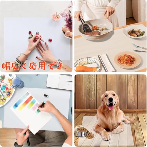 Silicone Kitchen Mat, Heat-Resistant, Countertop Protector, Large 70*50cm, 1.5mm, Transparent, Stain-Resistant, Insulating, Silicone Sink Mat, Non-Sli