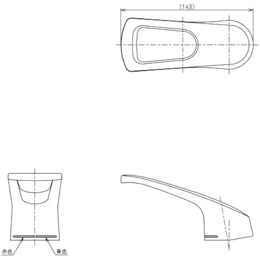 [THYA33] TOTO Faucet Bracket Replacement Part Lever Handle Metal Style (for TKG31/33)
