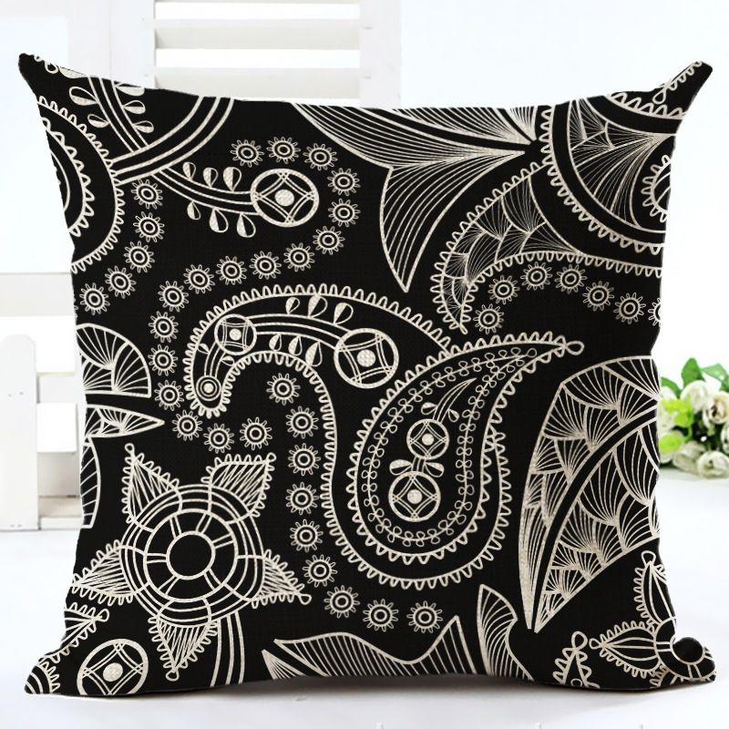 Exquisite Kissenbezüge mit Paisley-Print im Ethno-Stil für Vintage-Böhmische Sofadekoration