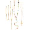Colorful Cross Multi Layer Necklace Shiny Fashion Jewelry For Women Men Elegant High Quality Accessory