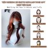 Red Fox Highlights Long Synthetic Wig Female Lolita Daily Red-brown Highlights Dirty Orange Bangs Big Wave Party Wig