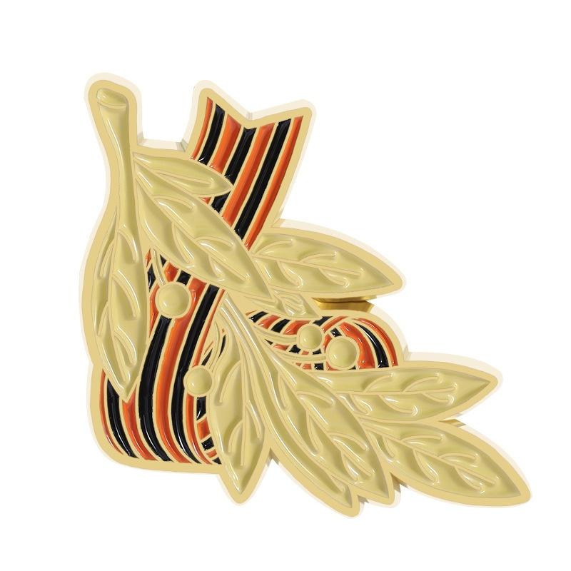 Unione Sovietica Creativa Bandiera Giorno della Vittoria Nastro di San Giorgio Spiga di Grano Spilla Distintivo Metallico Spille Metalliche Souvenir