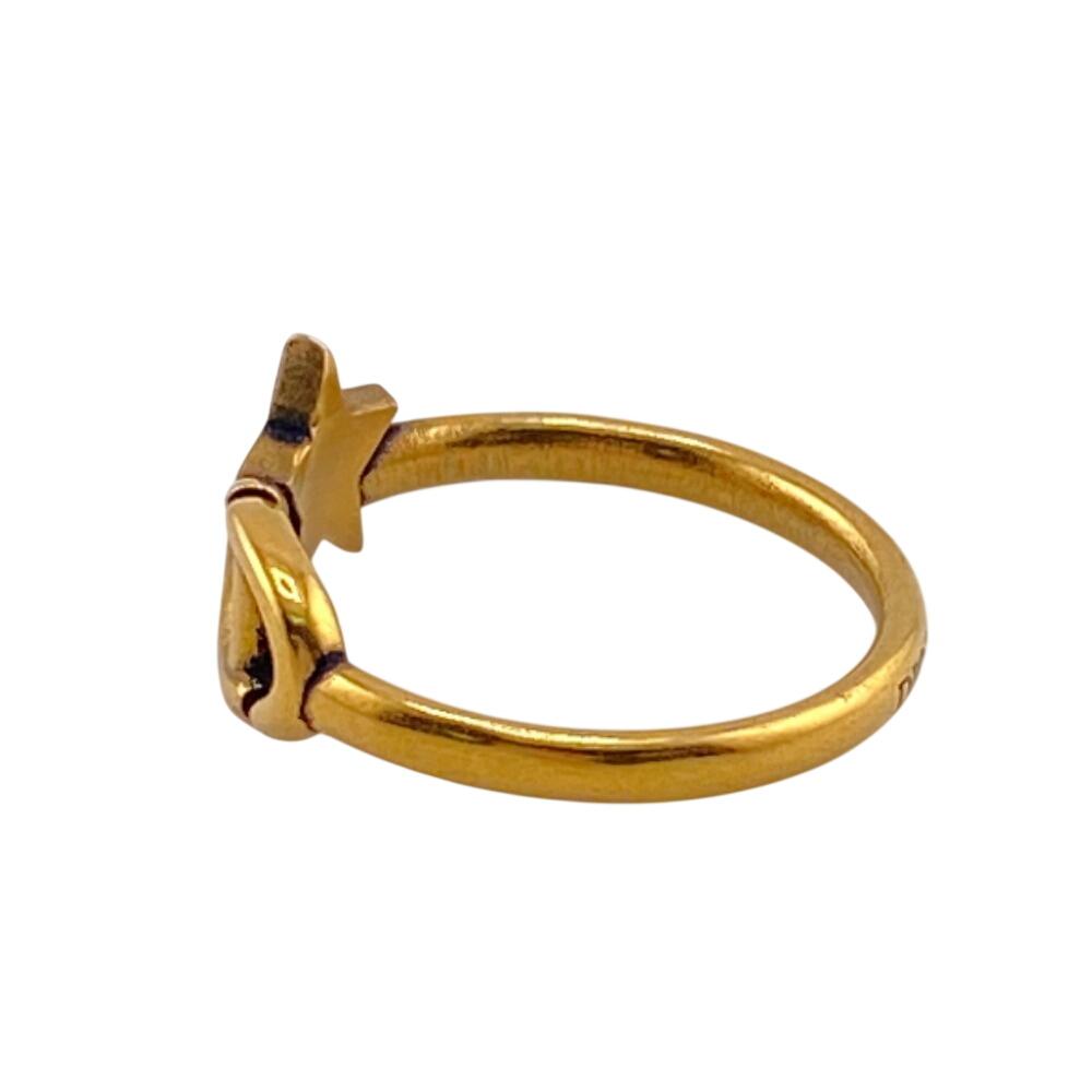 Christian Dior CD logo star Gold Plated Ring gold Gold Plated Women Used