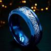 Men's 8mm Retro Titanium Steel Ring: Light Luxury, Niche Design