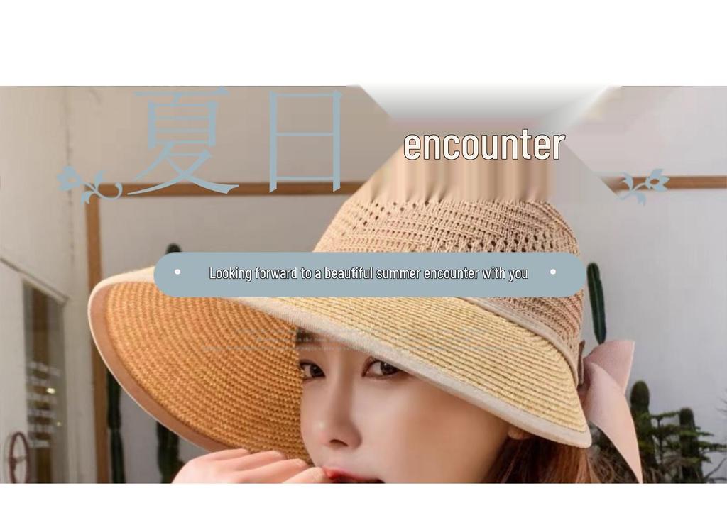 Mori Style Women's Wide Brim Straw Hat with Bow and Satin Ribbon, Sun Protection for Summer Travel and Beach Outings.