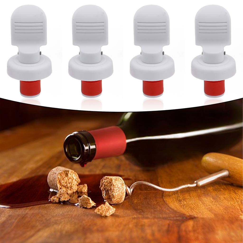 Wine Bottle Stopper Bar Hand Press Sealing Stop Cap Beers Cork Plug Seal Lids