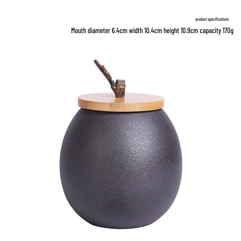 Ink Wash Style Retro Ceramic Tea Caddy