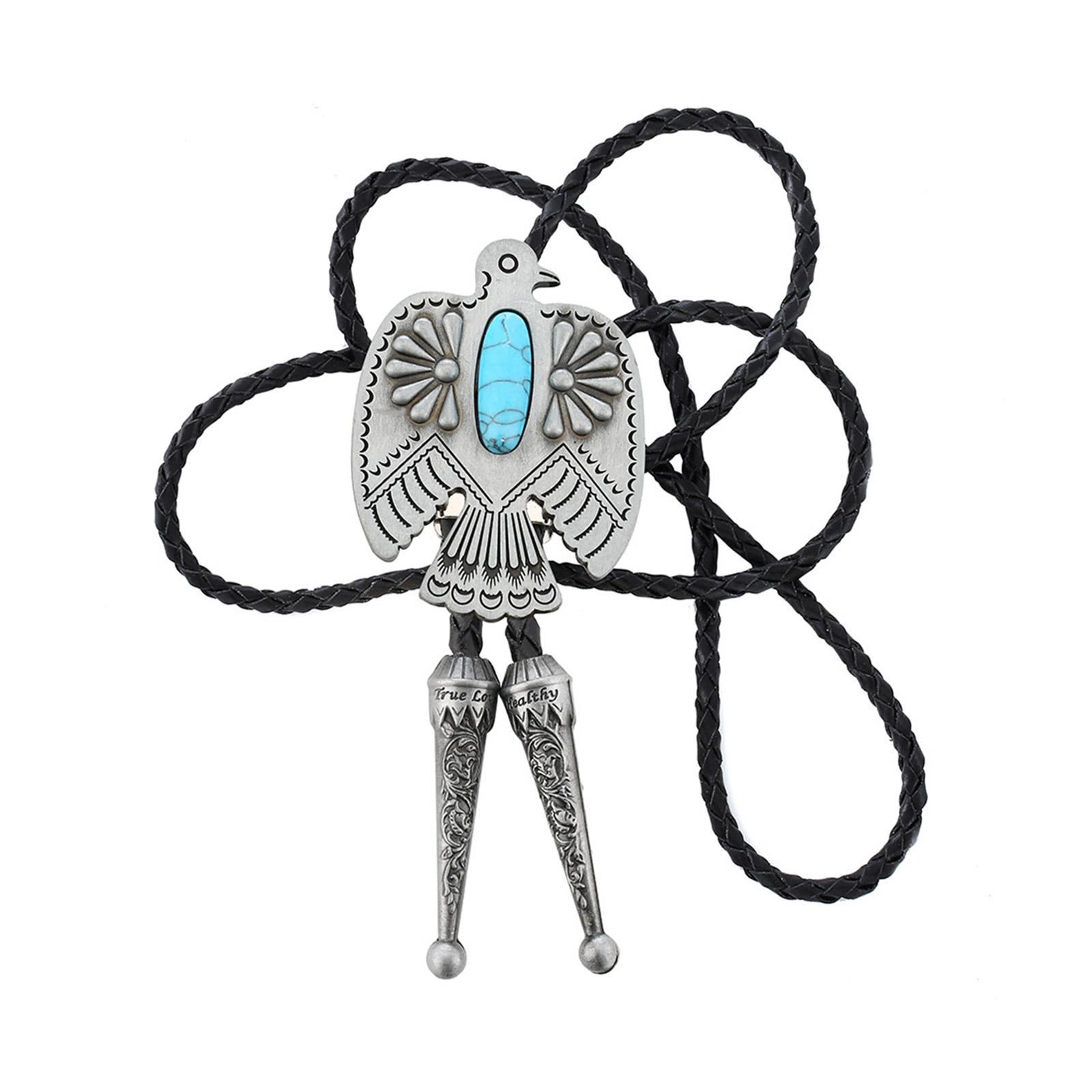 

Turquoise Bolo Tie for Adult Unisex Cowboy Necktie Costume Accessories Neck Tie for Women Mens Accessories Jewelry Gift 1 синий